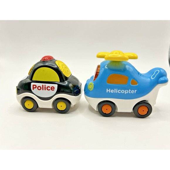 Vtech Go! Go! Smart Wheels Police Car & Helicopter Tested and Working Lot Of 2 - Picture 3 of 10